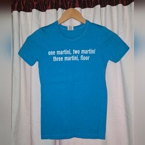 VINTAGE (2003) Abercrombie & Fitch Martini Quote T Shirt Women's Size XS
